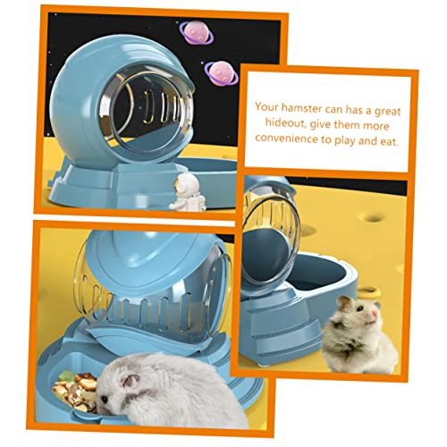  Hohopeti Hamster Feeder Hamster Food Dispenser Guinea Pig Feeder Rat Food Bowl Dog Supplies For Puppies Food Container Squirrel Feeder Hanging Bunny Feeder Household Hamster Feeder Sky-Blue