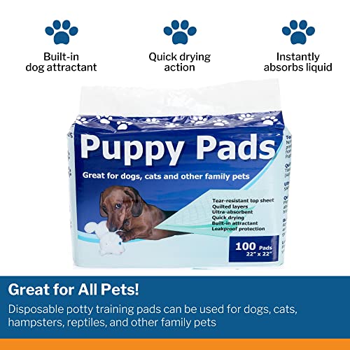 StayDry Pee Pads For Dogs - Ultra Absorbent, Durable, Layered Leak Proof Dog Pee Pads - 22 In X 22 In Multi-Use Including Puppy Crate Training - Puppy Pads, 200 Count