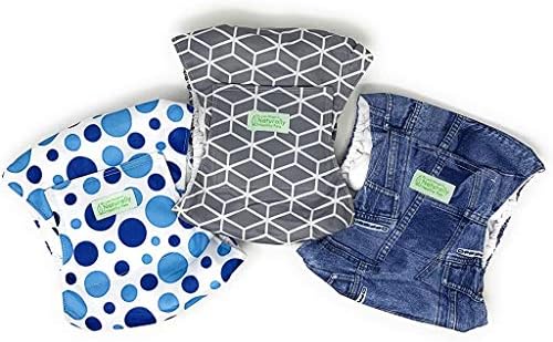  Dr. Judy Morgan's Naturally Healthy Pets Washable Male Dog Diaper Belly Band Wrap Print Colors (X-Large)