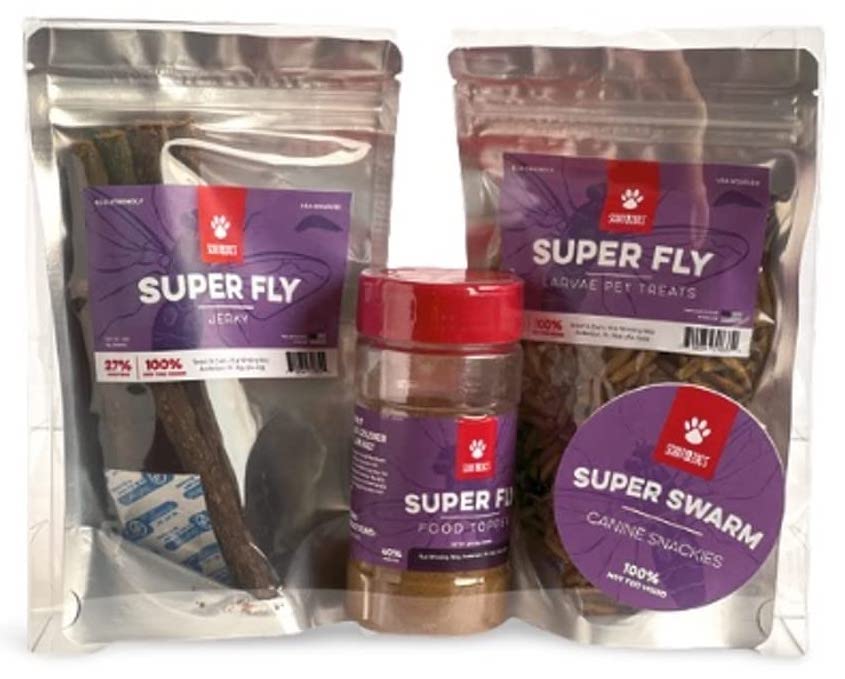  Scout & Zoe's Super Swarm | Variety Pack Includes Black Soldier Fly Jerky, Dried Whole Soldier Fly Larvae, And Food Topper | High In Protein | 10 Ounces Total