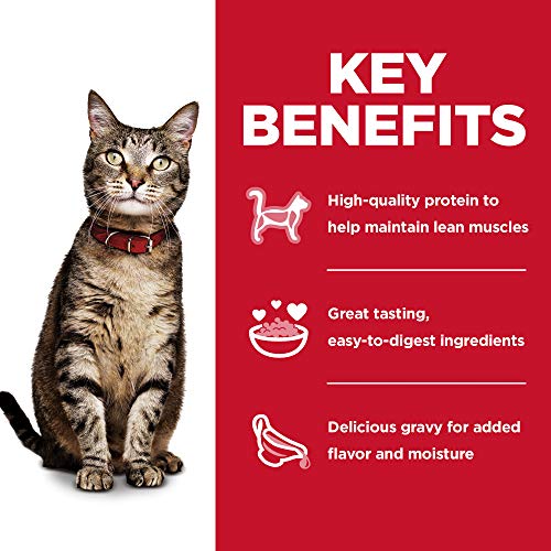  Hill's Science Diet Adult Wet Cat Food Pouches, Variety Pack, 12-Pack
