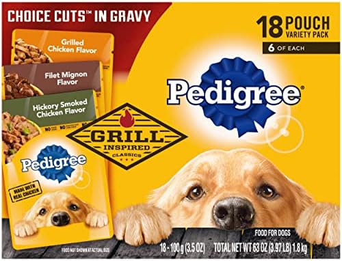  Pedigree Choice Cuts In Gravy Adult Wet Dog Food Variety Packs, 3.5 Ounce - 18 Count (Pack Of 2)