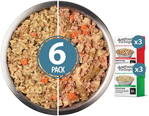  JustFoodForDogs Pantry Fresh Dog Food, Human Grade Lamb & Brown Rice (12 Pack)