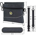  Viklluyr Dog Treat Pouch Bag With Magnetic Closure, 2 Zip Pockets, Dog Food Bag With Removable Inner Pocket, Padded Shoulder Strap, Perfect Food Bag For Agility Training - Including Carabiner