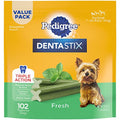  PEDIGREE DENTASTIX Dental Dog Treats For Toy/Small Dogs Fresh Flavor Dental Bones, 1.54 Lb. Value Pack (102 Treats)