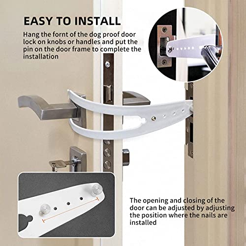  Yagosodee 2 Pcs Cat Door Holder Latch 4 Holes Adjustable Cat Door Stopper Alternative No Measuring To Keep Dogs Out Of Cat Litter Boxes And Food