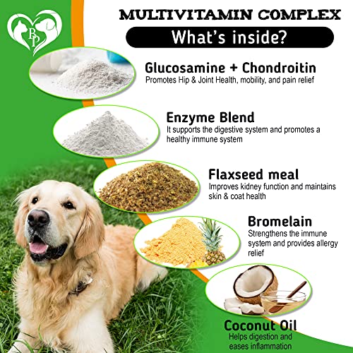 Flea And Tick Prevention Chewable Pills For Dogs - Revolution Oral Flea Treatment For Pets & Complex Multivitamin -Natural Pest Control & Defense Chews - Small Tablets Made In USA (10 Oz)
