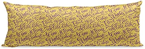  Lunarable Dog Bone Body Pillow Cover, Cartoon Food For Dog Treat Pattern With Silhouette Zigzag Background, Soft Comfortable Zippered Side Sleeper Pillow Case, 20" X 55", White And Dark Blue