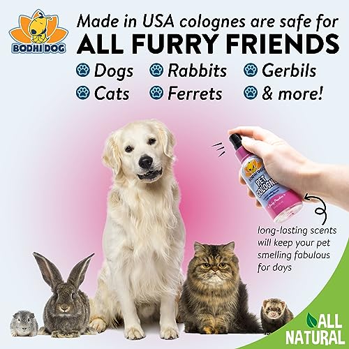  Bodhi Dog Natural Pet Cologne | Premium Scented Perfume Body Spray For Dogs And Cats | Clean And Fresh Scent | Natural Conditioning Qualities | Made In USA (Baby Powder, 4 Fl Oz)