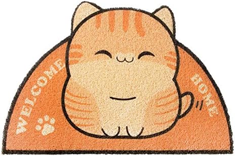 GENERIC Cat Litter Trapping Mat 23.6"x 15" For Cat Litter Box, Bathroom Mat, Bedroom Mat, Soft On Paws, Easy To Clean, Durable Cat Dog Bath Mat, Ripple Rug For Pet (Black Cat)