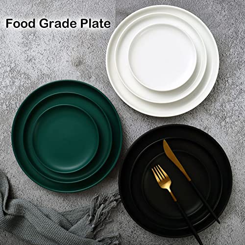  RMNHPTK Ceramic Cat Food Plates Cat Shallow Dish With Non-Slip Pad Cat Feeding Wide Bowls Whisker Relief Cat Dishes Dry Wet Cat Food Bowls