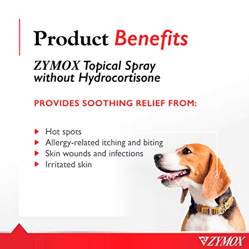  Pet King Brands Zymox Topical Hot Spot Spray For Dogs And Cats Without Hydrocortisone, 2oz