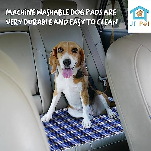  JT Pet Guinea Pig Cage Liner - Pack Of 4 Washable Pee Pads For Dogs, Smooth Fleece Guinea Pig Bedding For Cage & Crates, Reusable & Waterproof Puppy Pee Pads - 36x24 Inches, Plaid