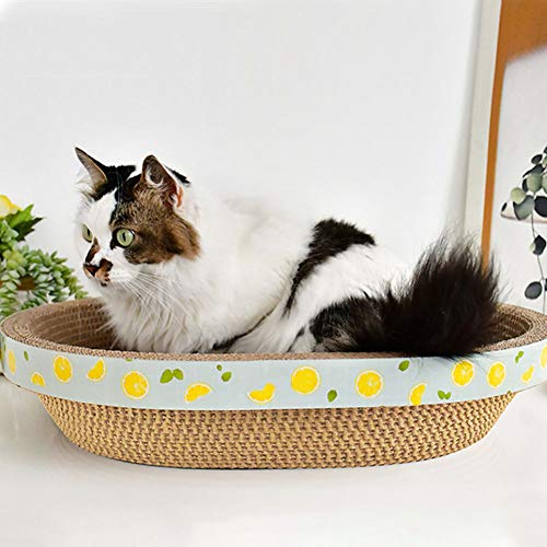  Fhony Cat Scratching Column Relaxing Bed Cat Scratching Board With Catnip Durable Recycled Board Cushion To Prevent Furniture Damage Cat Scratcher Bowl For Kittens Cat Nest,Large