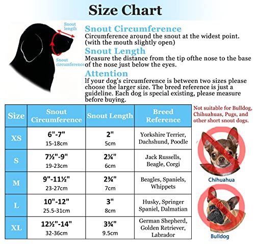  Dog Muzzle, Soft Basket Muzzle For Medium Large Dogs, Best To Prevent Biting, Chewing And Barking (XL-(Snout 11-13"), Black)