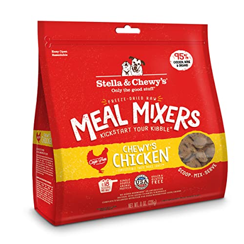  Stella & Chewy’s Freeze Dried Raw Chewy’s Chicken Meal Mixers – Dog Food Topper For Small & Large Breeds – Grain Free, Protein Rich Recipe – 8 Oz Bag