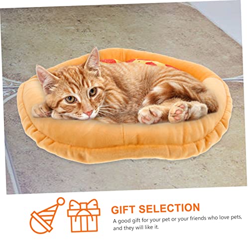  Mipcase 4pcs Cat Nest Large Cat House Round Cushion Outdoor Playsets Soft Plush Cat Mat Cozy Food Dog Cat Bed Cat Beds For Indoor Cats Small Cat Bed Cat Sleeping Mat Kitten Beds Vocalize