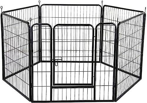  Fence Pen Freestanding Foldable Dog Gates Foldable Metal Pet Exercise Playpen Install Easily Enclosure Dog Fences Puppy Kennel House Dog Supplies Pet Puppy Safety Fence