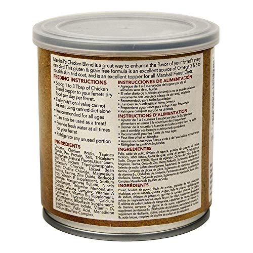  Marshall Pet Products 2 Cans Of Gluten- And Grain-Free Premium Ferret Diet, 9 Ounces Each, Chicken Blend