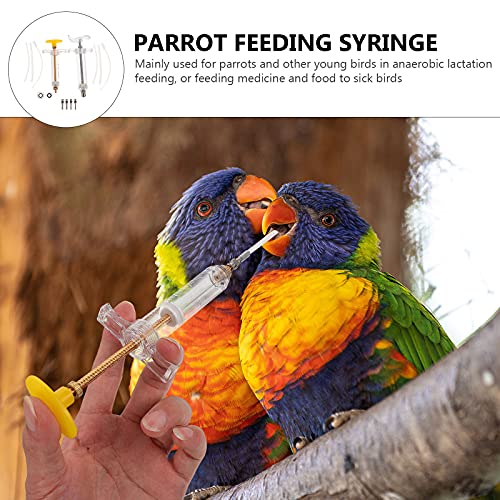  Puppy 1 Set Bird Feeding Syringe With Feeding Tube Baby Bird Liquid Food Feeding Tool Pet Bird Feeder