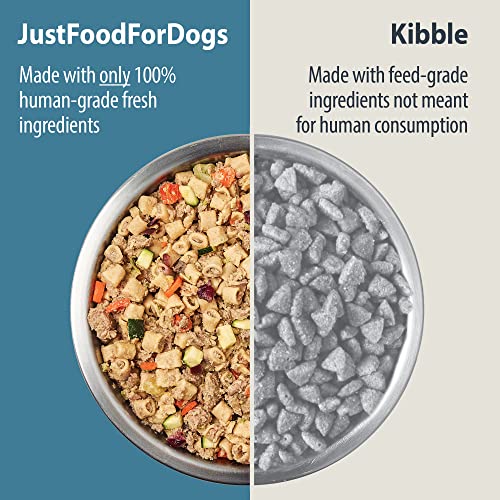  JustFoodForDogs Pantry Fresh Dog Food, Human Grade Turkey & Whole Wheat Macaroni (6 Pack)