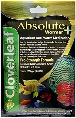  Plymouth Discus Product WORMER Plus - Freshwater And Saltwater Fish Powder Medication. With Parasites And Flukes. (5G - Treats 600 GALLONS)