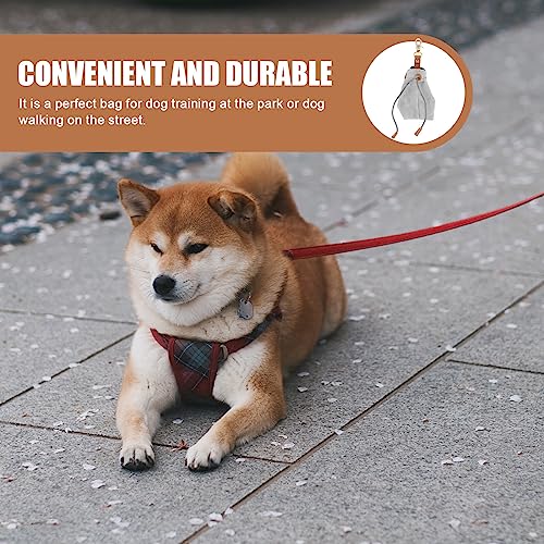  Portable Treat Pouch Canvas Treat Holder Wear-Resistant Snack Bag Pet Food Bag