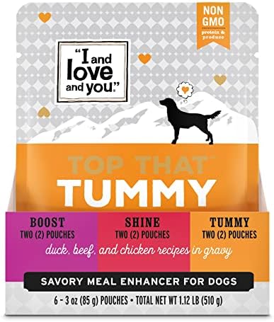  "I And Love And You" Top That Tummy Wet Dog Food Pouch, Chicken Recipe In Gravy, 3 Oz (Pack Of 12)