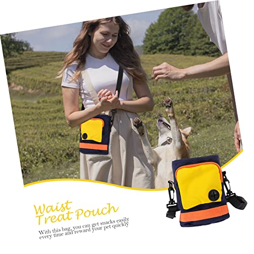 Mipcase 2pcs Picnic With Use Dog For Train And Daily Waist Treat Holder Adjustable Toy Poop Shoulder Kibbles Yellow Training Food Dogs Pouch Strap Snack Wear-resistant Bag Pet Walking