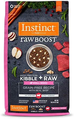  Instinct Raw Boost Small Breed Grain Free Recipe With Real Chicken Natural Dry Dog Food, 4 Lb. Bag