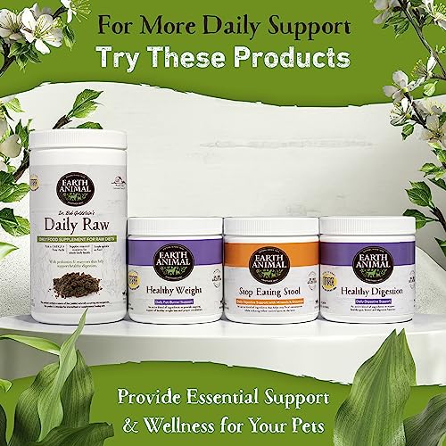  Earth Animal Daily Raw Cat Food & Raw Dog Food Topper - Complete Cat & Dog Vitamins Supplement, 1 Pound