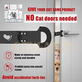  Adjustable Cat Door Holder Latch - 2PCS Black Pet Door Latch Made Of Durable Metal - Cat Door Alternative To Keep Dogs And Kids Out Of Rooms, Litter Boxes And Food, No Measuring, Easy To Install