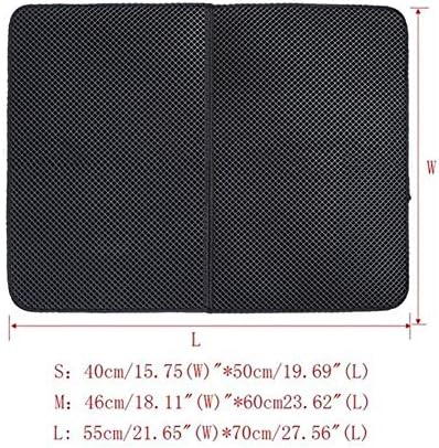  YangYan Waterproof Pet Cat Litter Mat Double Layer Litter Cat Pads Trapping Pet Litter Box Mat Cat Products Bed For Cats House Clean (Color : Pink, Size : 40X50cm)