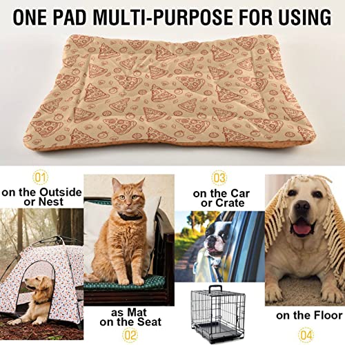  Food Pizza Dog Bed Cat Bed Soft Comfortable Pet Bed Non-Slip Calming Kennel Pad For Small Medium Large Dogs Cats 2116503