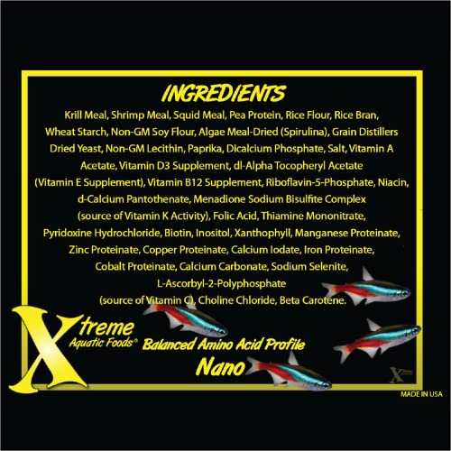  Xtreme Aquatic Foods 2208-B Nano Fish Food, 9 Oz
