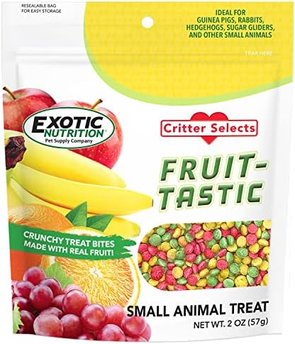  Fruit-Tastic Treat (3 Lb.) - Healthy Crunchy Fruit-Flavored Treat - Sugar Gliders, Squirrels, Marmosets, Prairie Dogs, Hamsters, Chinchillas, Exotic Birds, Rabbits, Guinea Pigs, Degus & Small Pets