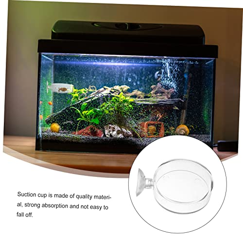  EVANEM 5pcs Aerial Feeding Bowl Vessel Tools Auto Feeder Fish Feeding Cup Acrylic Fish Feeder Fish Tank Feeding Ring Shrimp Feeder Bowl Aquarium Fish Food Container Fish Feeder Food Plant