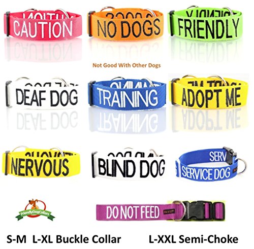  DO NOT Feed (Dog Is On A Diet/Has Food Allergies) Purple Colour Coded S-M L-XL Dog Collars Prevents Accidents By Warning Others Of Your Dog In Advance (L-XL)