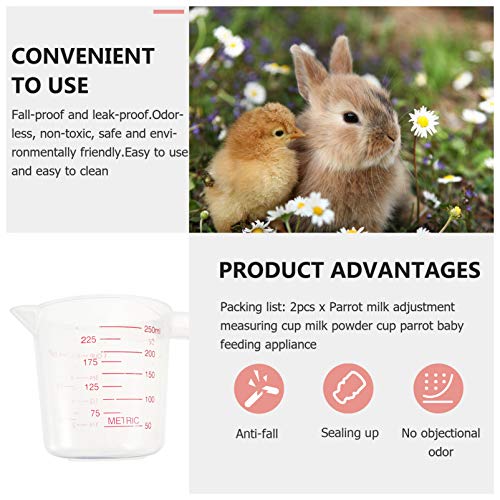  Clear Kettle 6 Pcs For Cups Milk Free Spout Food Feeder Bpa And Scale Pet Grip Handle Kitchen Cats Cooking With Jug Dogs Use Tool Bird Feeding Home Scoop Baking Measuring Plastic