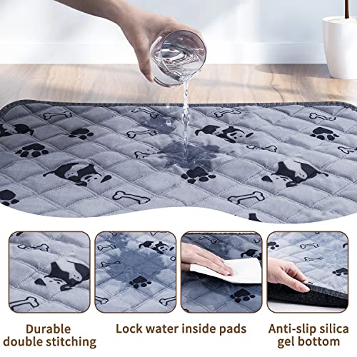 6 Pack Washable Dog Pee Pads 18x24 Inch, Reusable Puppy Training Pads Non-Slip Waterproof Potty Mat For Training, Travel, Whelping, Housebreaking, Incontinence (18x24 Inch)