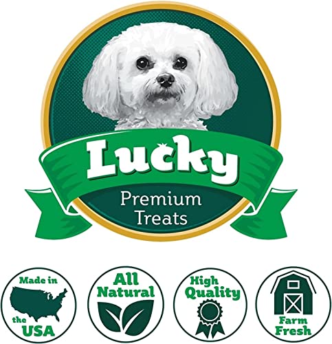  Lucky Premium Treats Chicken Basted Rawhide – All-Natural Rawhide And Beef Dog Treats For Small Dogs, Gluten Free Premium Small Dog Treats (15 Chews)