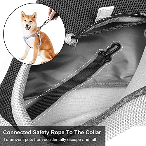  LEFEDA Pet Sling Carrier Backpack Carrier Bag Fit Small Size Cat Dogs Comfortable Breathable Carriers Backpack Sling For Dog Pet Backpack Carrier (Color : Black, Size : Small)