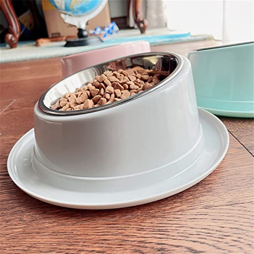  FUUIE Bowls For Food And Water Oblique Mouth 15° Healthy Eating Non-Slip Food Bowl (Color : Pink)
