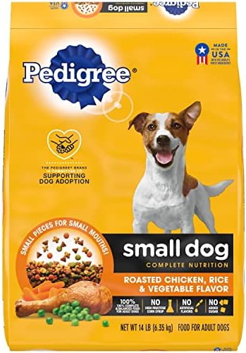  Pedigree Small Dog Complete Nutrition Small Breed Adult Dry Dog Food Grilled Steak And Vegetable Flavor Dog Kibble, 14 Lb. Bag