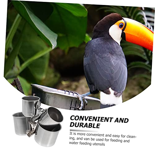  EVANEM 2pcs Feeder Tray Bird Feeder Outdoor Bird Feeder Toy Parrot Hamster Feeding Cups Ferret Water Bottle Water Bird Cup Parrot Feeder Birds Food Cup Pet Parrot Feeder To Feed Xuan Feng