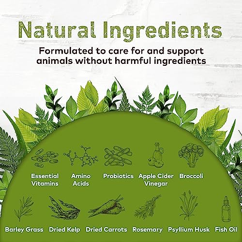  Earth Animal Daily Raw Cat Food & Raw Dog Food Topper - Complete Cat & Dog Vitamins Supplement, 1 Pound