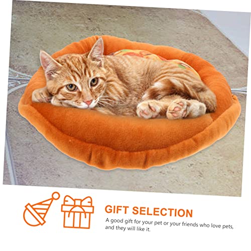  Balacoo Plushes 2pcs Cat Nest Outdoor Pet Bed Cat Mat For Food Indoor Cat House Pizza Cat Bed Plush Dog Pet Bed Squeaky Mat For Cat Kitten Bed Cat Houses The Dog Pet Mat Cat Supplies