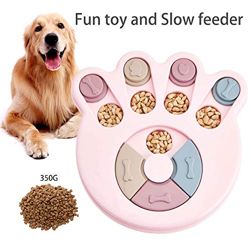  NENGISK Dog Slow Feeder, Food Treat Dispenser, Interactive Training Toy, Playing Feeder, Improve Intelligence, Fun Puzzle Game Toy For Pets, Aid Pets Digestion ABS Colorful Medium Size (Green)