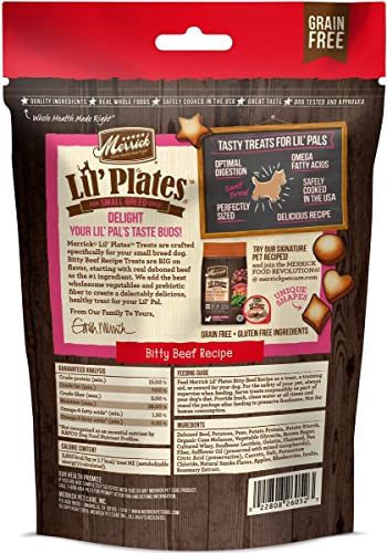  Aurora Pet Variety Pack (3) Merrick Lil' Plates Grain Free Small Breed Dog Treats (1) Salmon (1) Beef (1) Chicken (5-oz Each) With AuroraPet Wipes