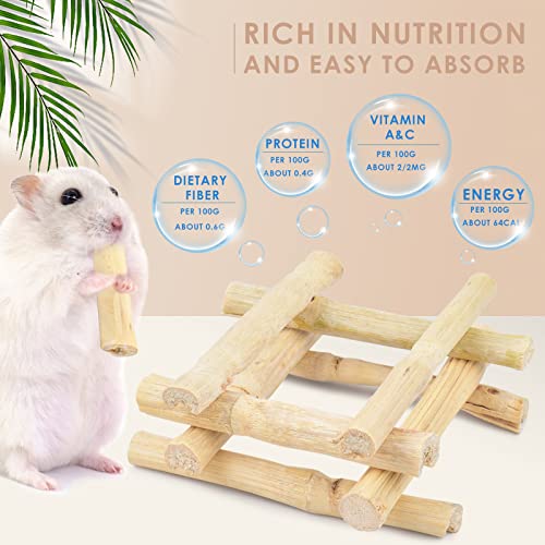  Bissap 700g/1.5Ib Sweet Bamboo Sticks For Rabbits, Bunny Chew Toys For Rabbits Hamster Chinchilla Guinea Pigs Rabbit Squirrel Small Animals Natural Treats Teeth Grinding Chew Sticks